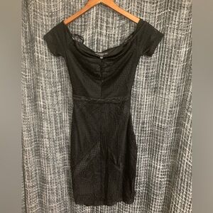 Guess Black Off-Shoulder Mini Dress